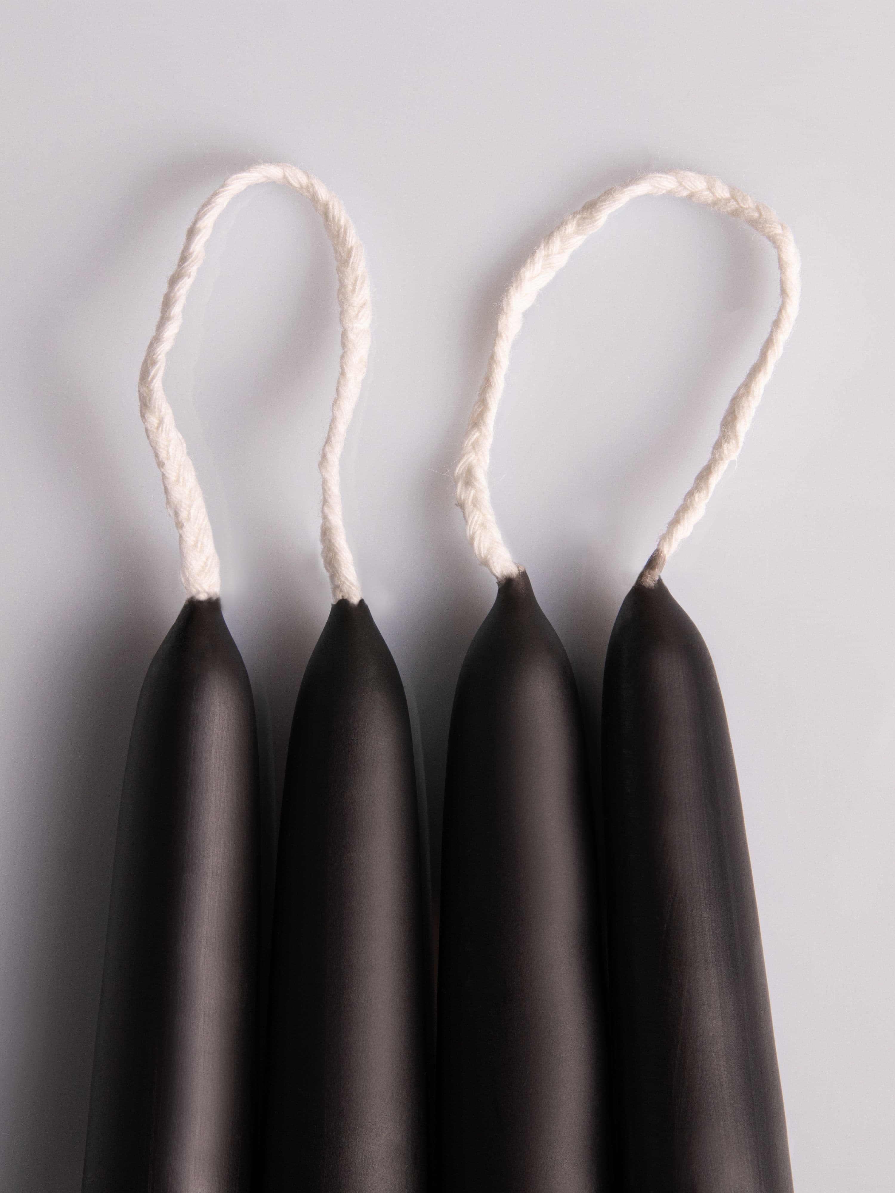 Конические свечи Штрауса — Чёрные, 4 шт — фото 5