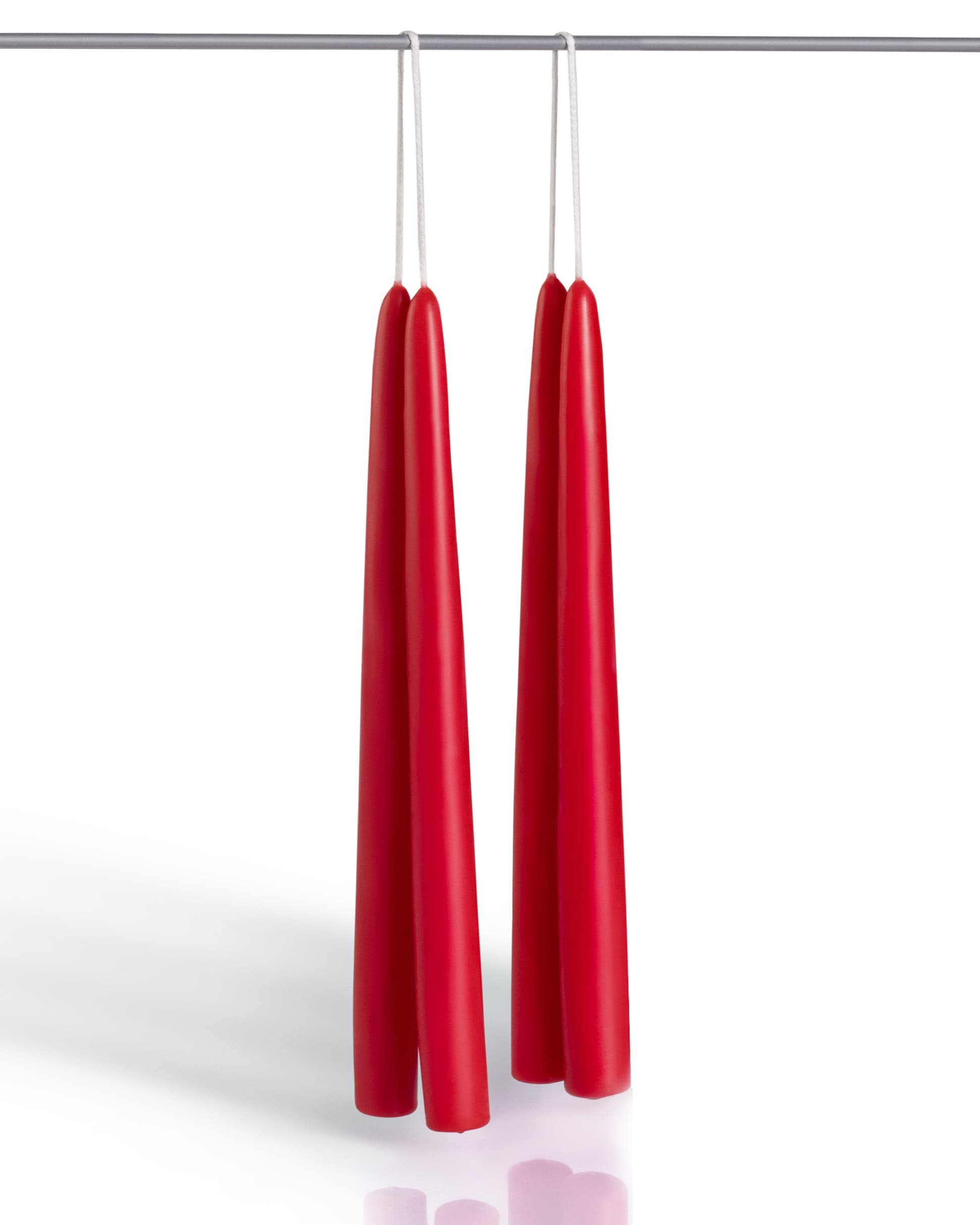 Конические свечи Штрауса — Красные, 4 шт — фото 6