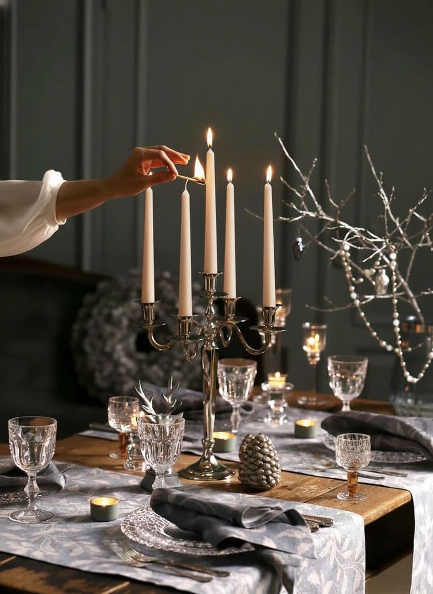 Конические свечи Штрауса — Бежевые, 4 шт — фото 4