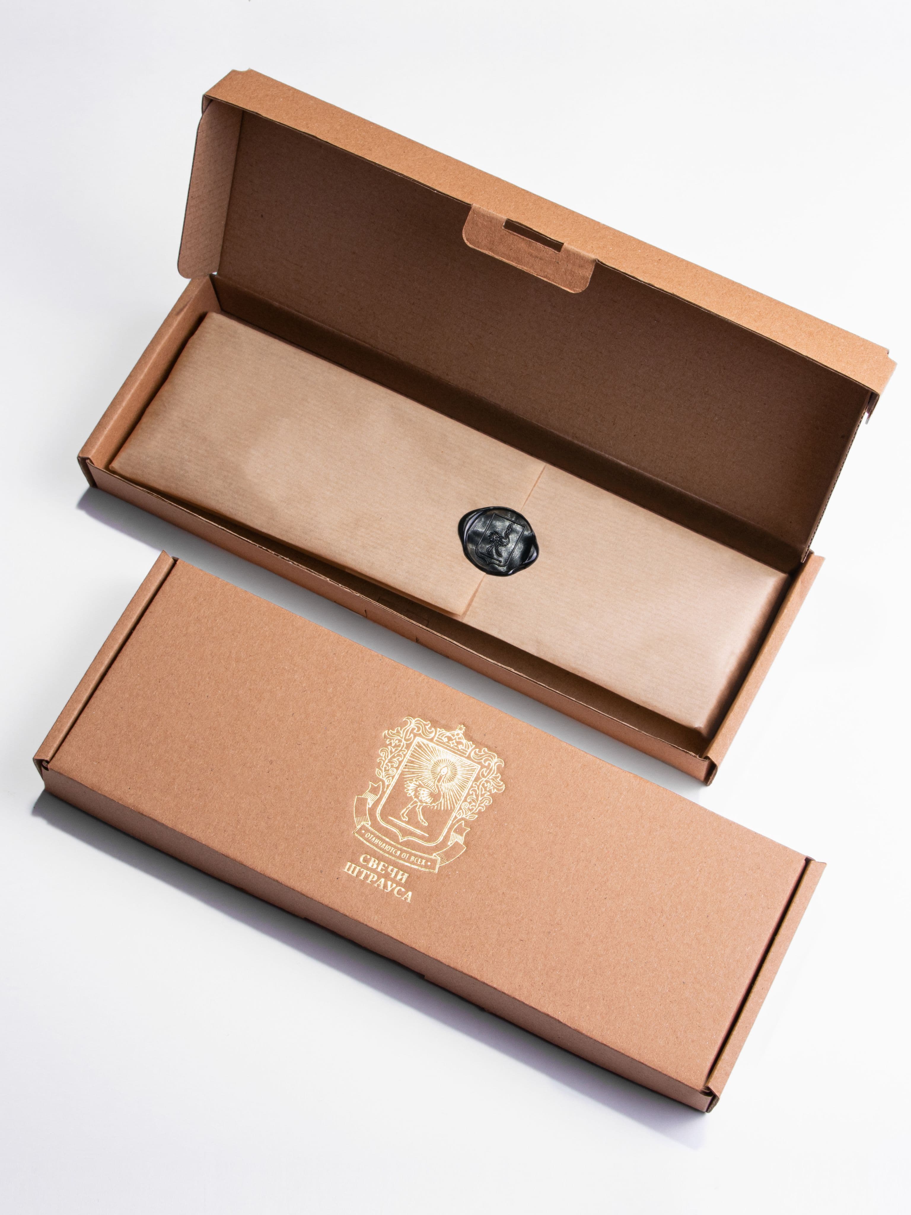 Конические свечи Штрауса — Бежевые, 4 шт — фото 2