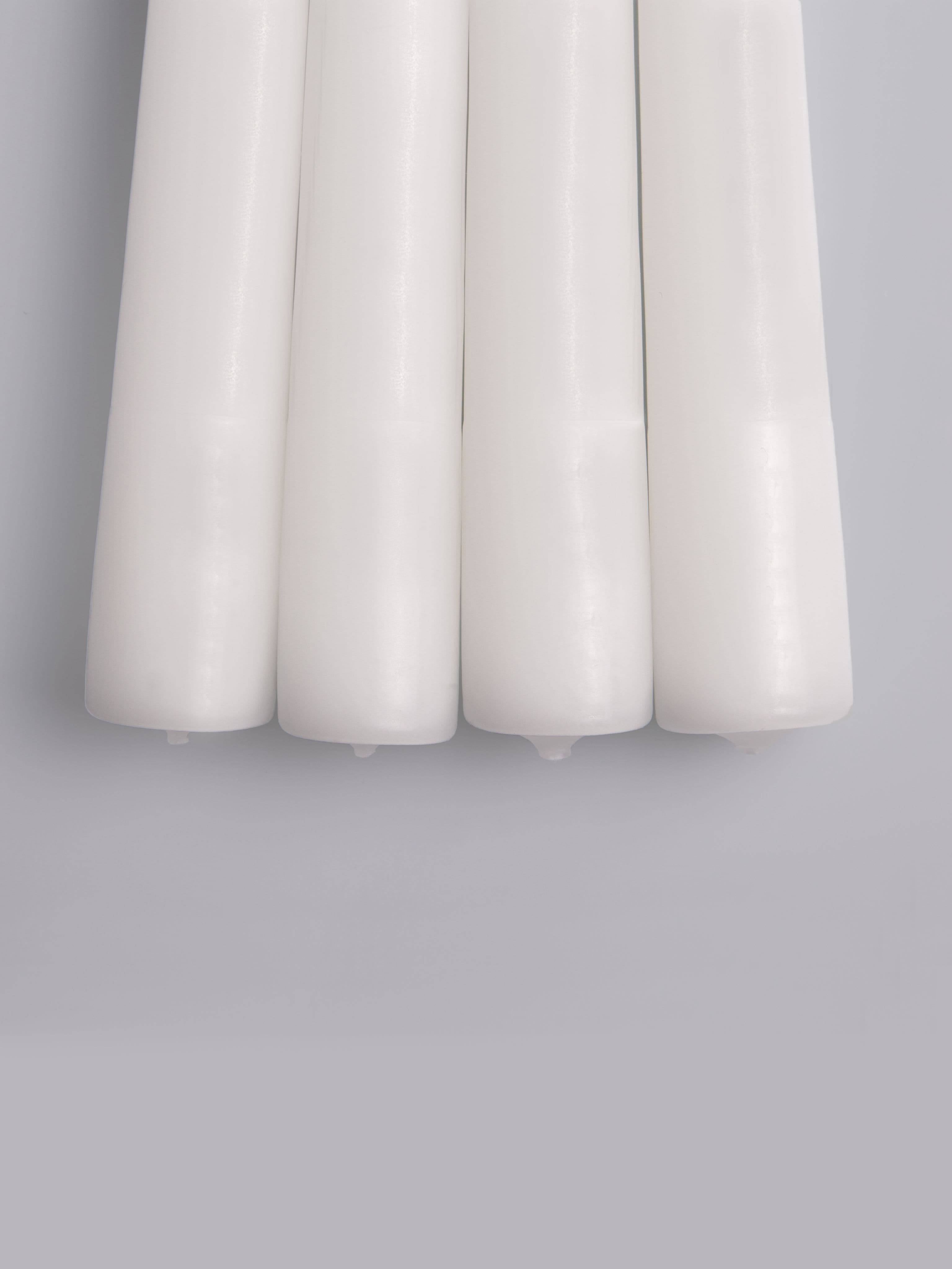 Конические свечи Штрауса — Белые, 4 шт — фото 5