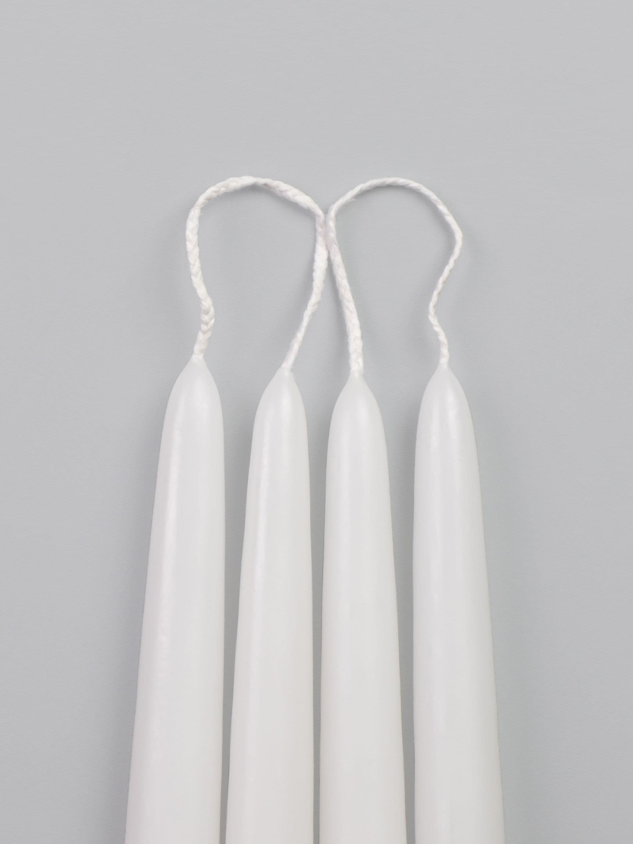 Конические свечи Штрауса — Белые, 4 шт — фото 6
